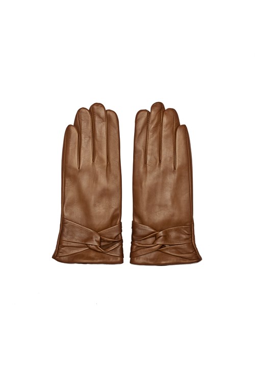 Re:Designed Stacey Skindhandsker med Uld for, Cognac